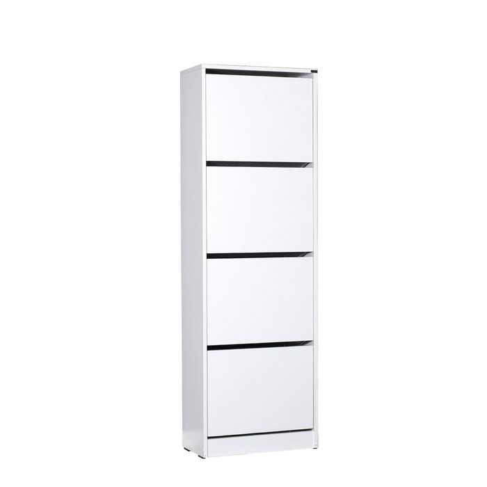 Hanah Home Zapatero Blanco con 4 Cajones Hanah Home Zapatero Blanco con 4 Cajones